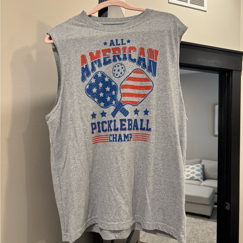Gray All American Pickleball Champ Tank Top